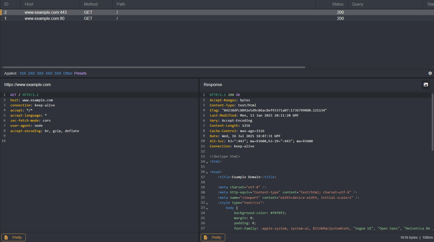 Thick client requests.