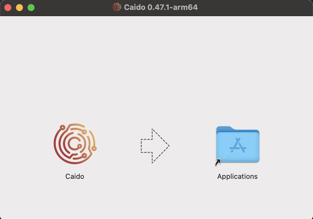 macOS Caido installed application.