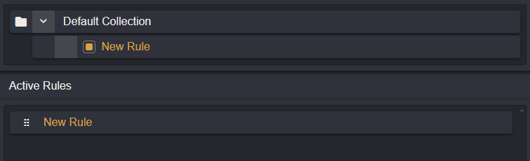 The Active Rules table.