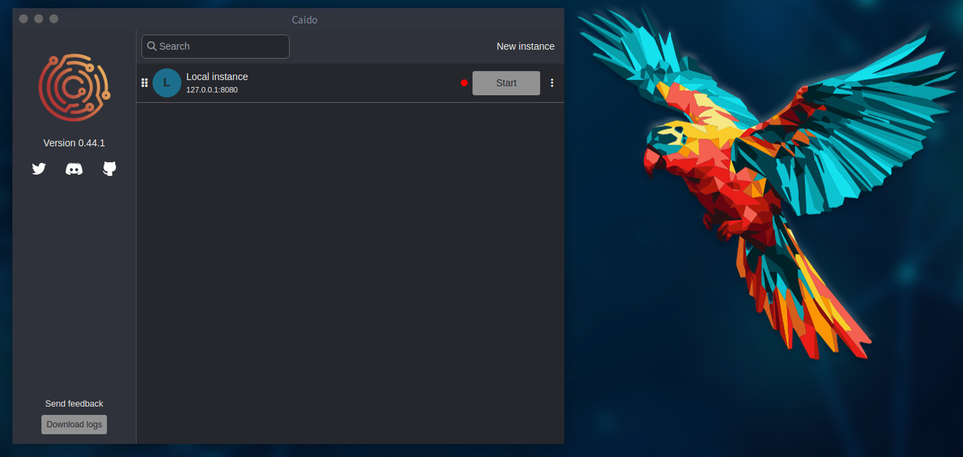 Parrot desktop.