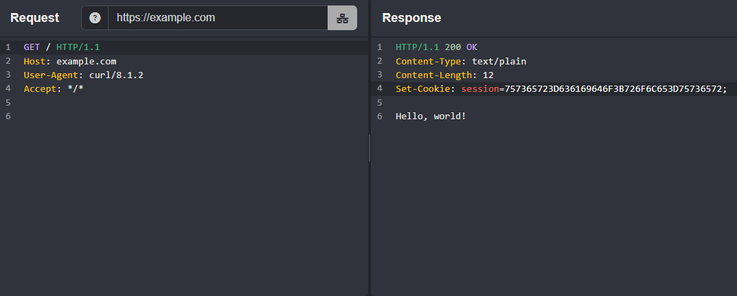 Creating the test response.